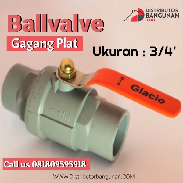 Ballvalve 3/4' PVC Gg Plat "MDN" (45) - Image 2
