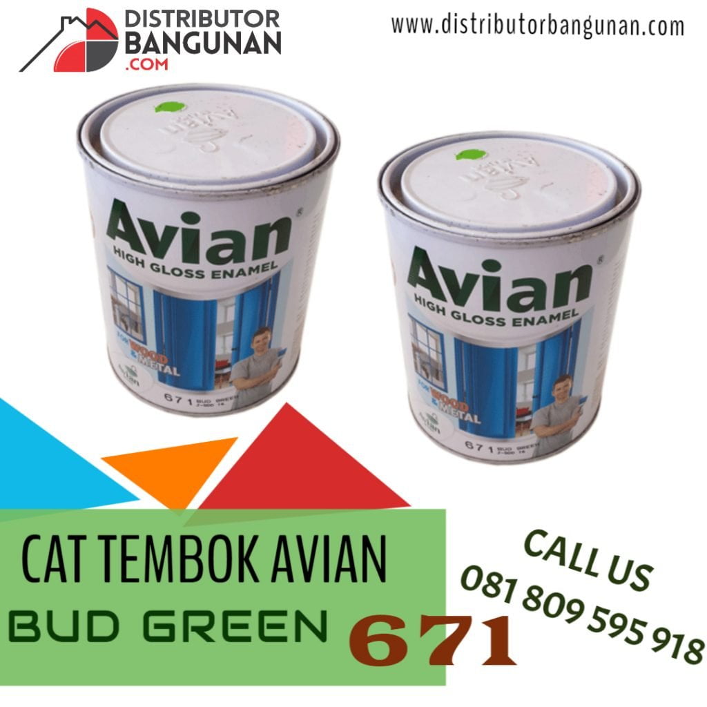 CAT TEMBOK AVIAN 671 BUD GREEN