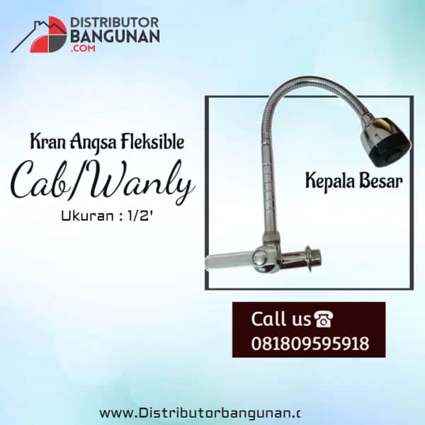 Kran Angsa 1/2 Flexible "CAB/WLY" Kepala Besar DZ3504