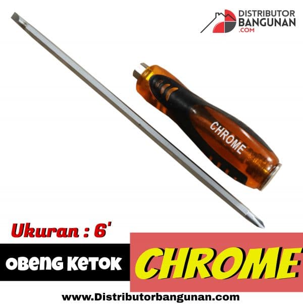 Obeng Ketok 6' CHROME (148)