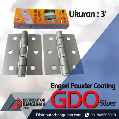 Engsel 3' "GDO" Powder Coating Silver 1 Engsel 3' "GDO" Powder Coating Silver