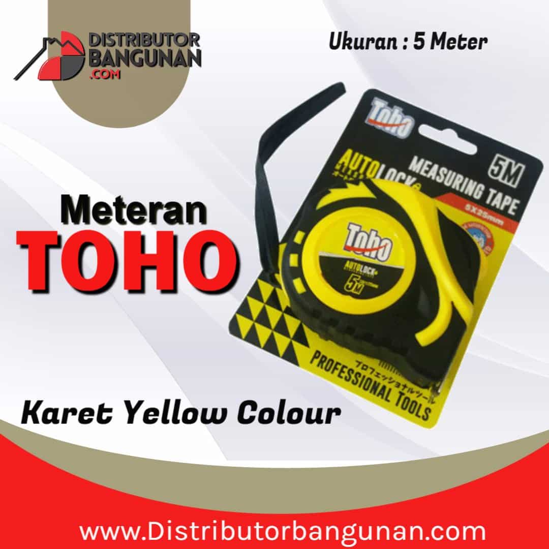 Landing Page Meteran Toho 5 Meteran 5M Karet Yellow Colour TOHO