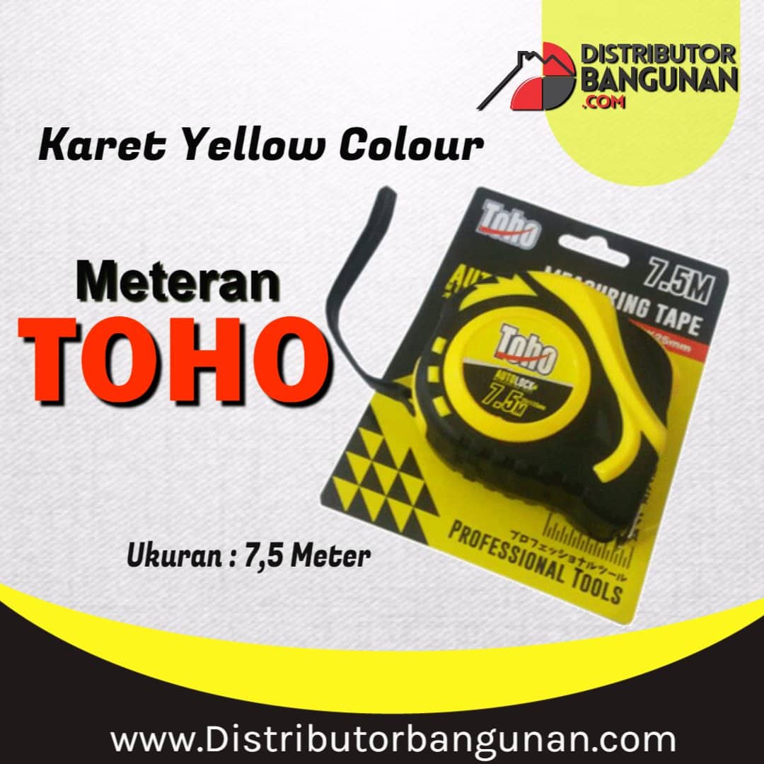 Landing Page Meteran Toho 6 Meteran 75M Karet Yellow Colour TOHO