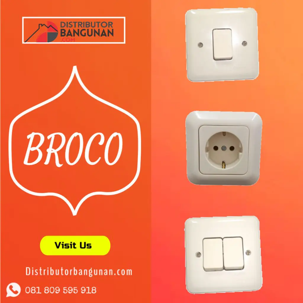 Distributor Broco Di Bandung | Alat Listrik Broco | Steker Broco 1 Broco