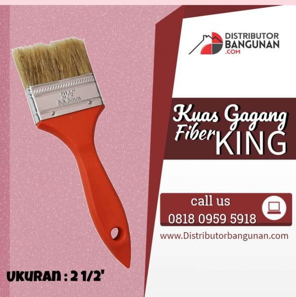 Kuas 2 1/2' Gagang Fiber Warna "KING"