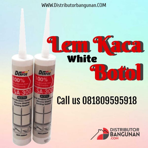 Lem Kaca Botol "DERFOE/WELLUP" White