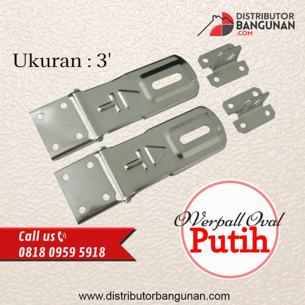 Overpall 3 Oval Putih