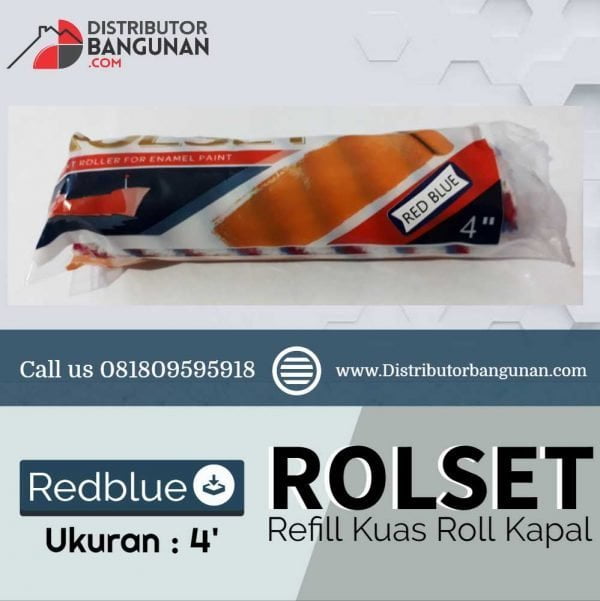 Refill Kuas Roll "ROLSET" RedBlue Kapal