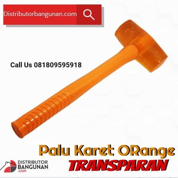 Palu Karet Orange Transparan (144)