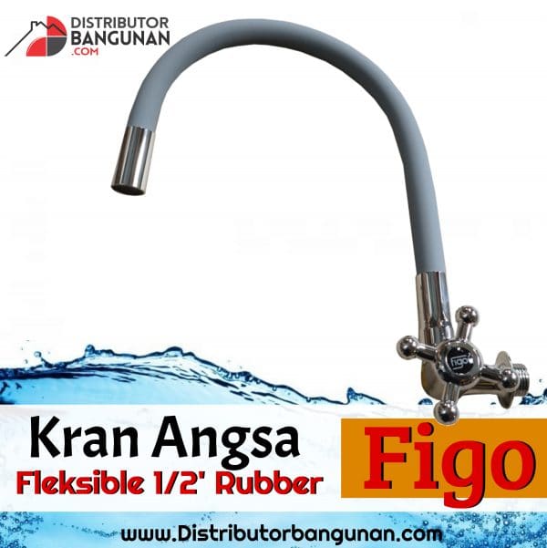 Kran Angsa Fleksible 1/2' Rubber Warna FIGO