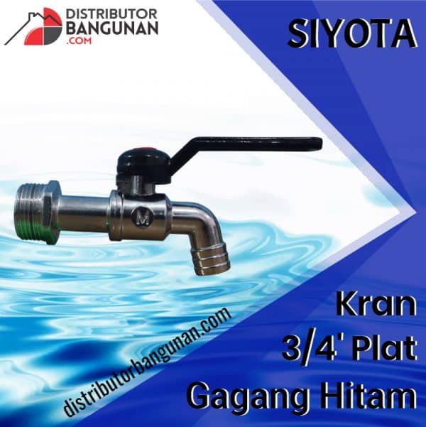 Kran 3/4' Plat Gagang Hitam SIYOTA (49)