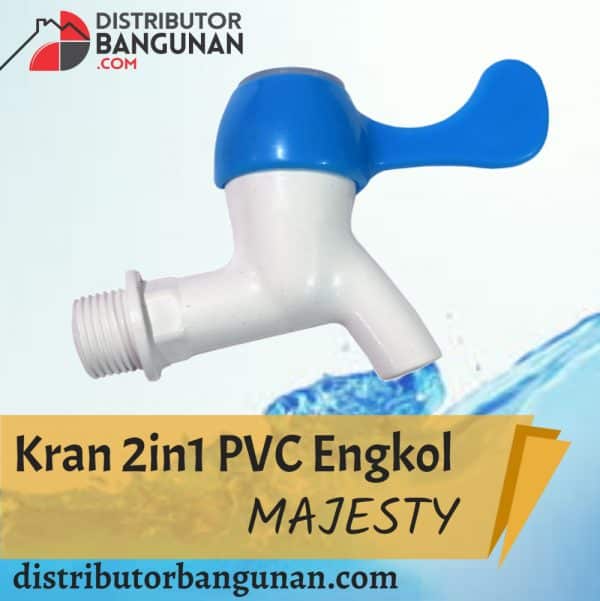 Kran 2in1 Pvc Engkol MAJESTY