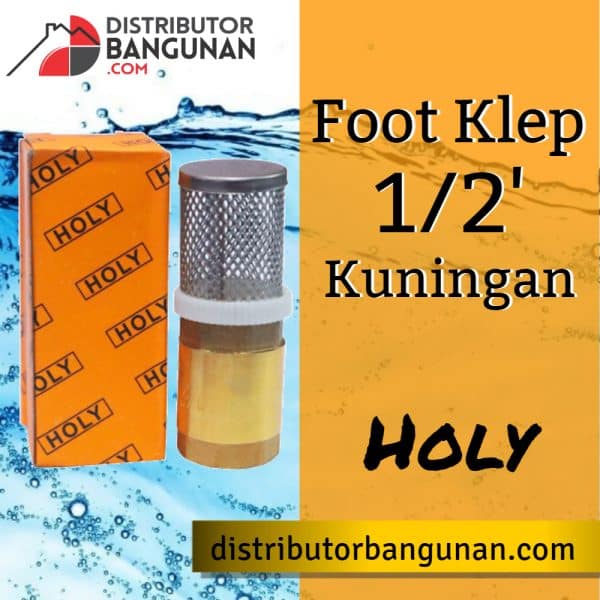 Foot Klep 1/2' Kuningan "HOLY"