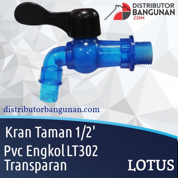 Kran Taman 1/2 Pvc Engkol LT302 Transp LOTUS