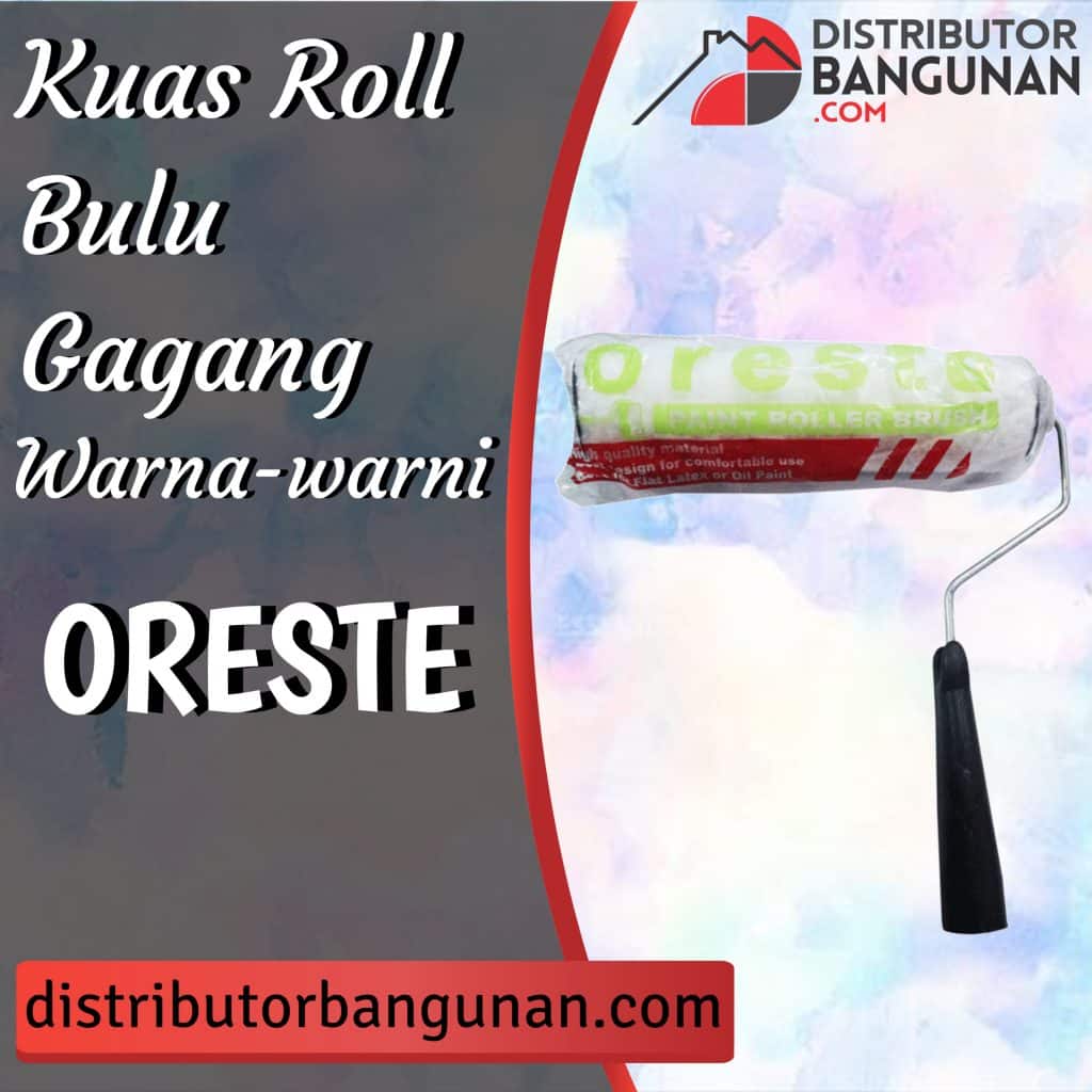 Kuas Roll Bulu Gagang Warna warni ORESTE