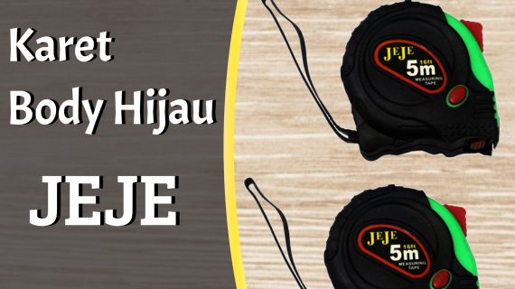 Meteran 5 m Karet Body Hijau JEJE (148)