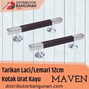 Tarikan Laci dan Lemari 12cm Kotak Urat Kayu MAVEN