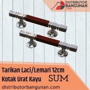 Tarikan Laci dan Lemari 12cm Kotak Urat Kayu SUM