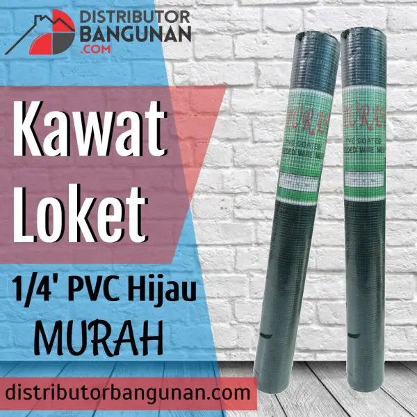 Kawat Loket 1/4 PVC Hijau MURAH