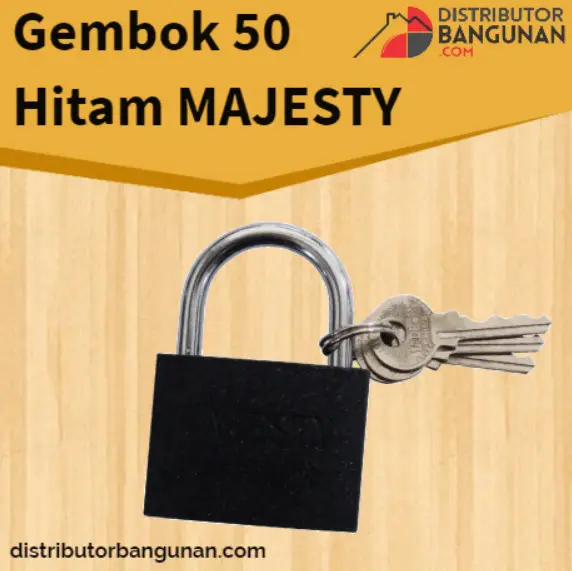 Gembok 50 Hitam MAJESTY (12 pcs) (133)