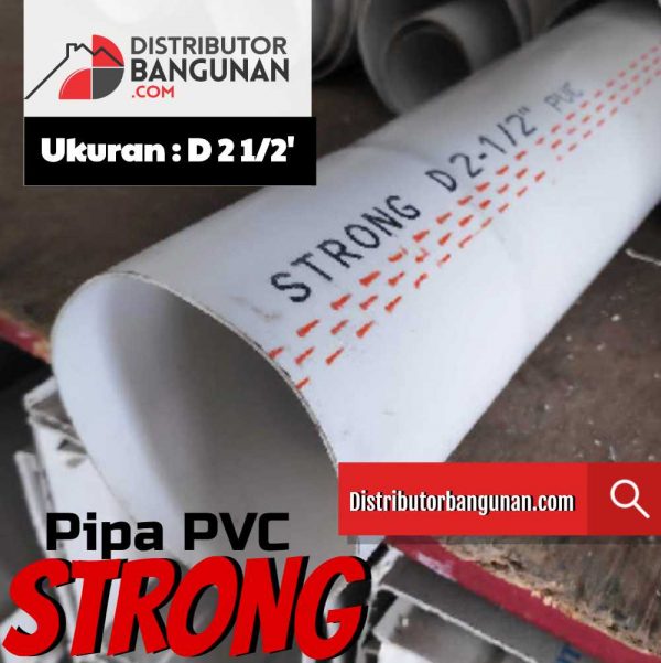 Pipa Pvc 2 1/2' D Putih STRONG (14 s/d 18)