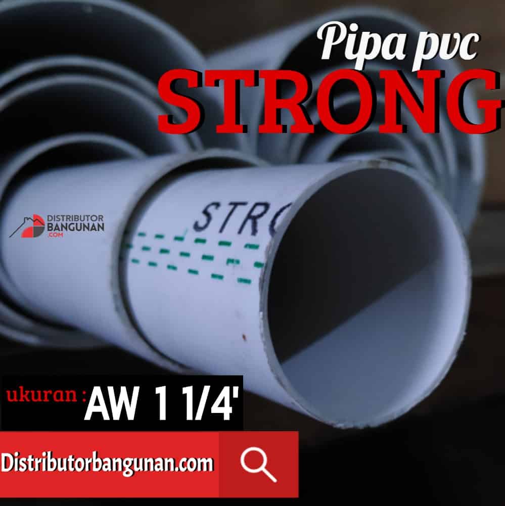 Pipa Pvc 1 1/4′ Aw Putih STRONG (14-18) | https://www.distributorbangunan.com/