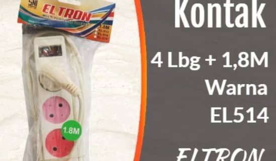 Stop Kontak 4 Lbg+Kbl 1,8m Warna EL514 ELTRON (165)