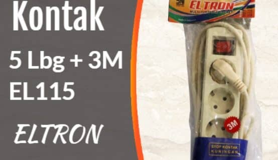 Stop Kontak 5 Lbg+Kbl 3m EL115 ELTRON (165)