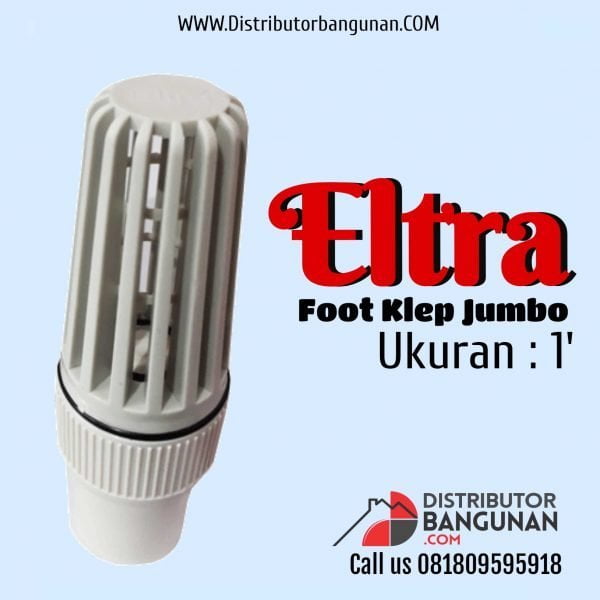 Foot Klep 1' Pvc Jumbo ELTRA