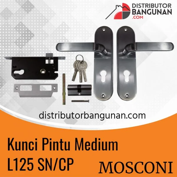 Kunci Pintu Medium L125 SN / CP MOSCONI