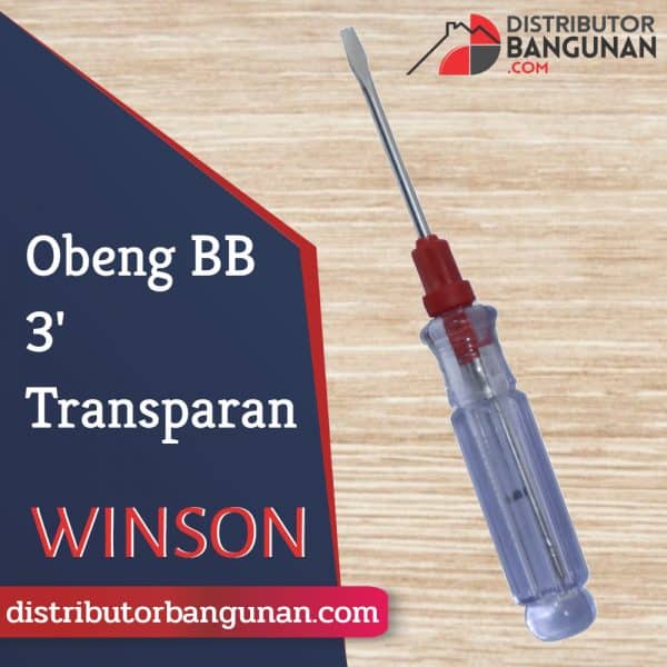 Obeng Bolak Balik 3' Transparan WINSON