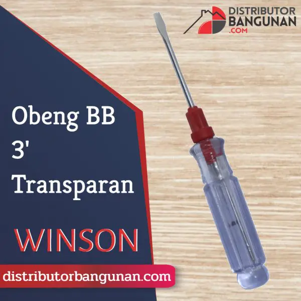 Obeng Bolak Balik 3' Transparan WINSON
