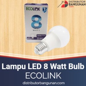 Distributor Lampu Led Ecolink Philips Bandung, Harga Lampu Bersaing! 2 Lampu Led 8 Watt Bulb ECOLINK