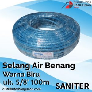 Selang Air Benang Warna Biru 5per8' 100 m SANITER