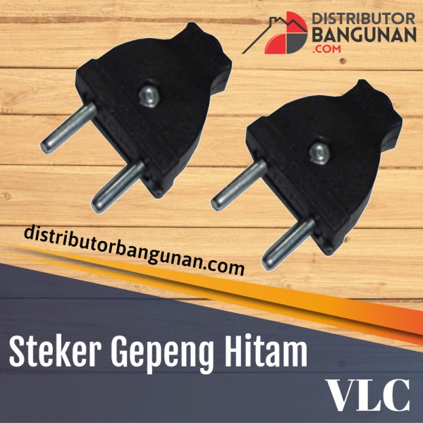 Steker Gepeng Hitam VLC (170)