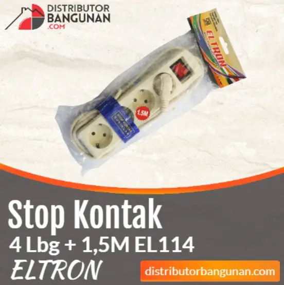 Stop Kontak 4 Lbg+1,5m EL114 ELTRON (165) 1 Stop Kontak 4 Lbg+1,5m EL114 ELTRON (165)