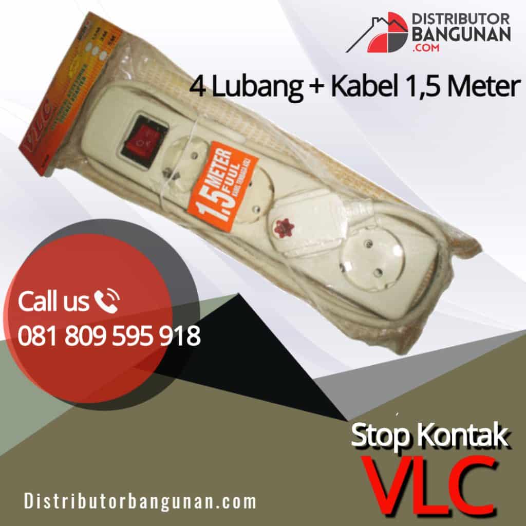 Stop Kontak 4 lubang vlc 15 meter kabel