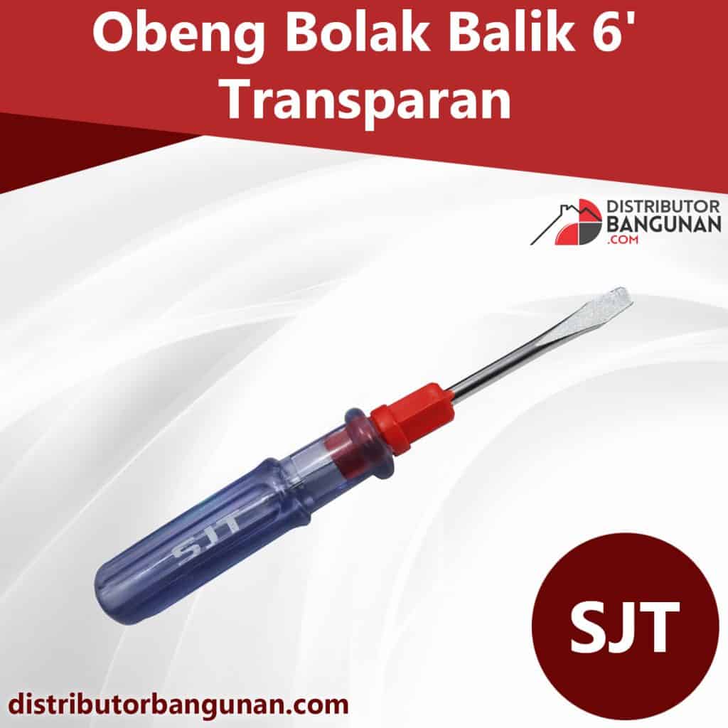 Obeng Bolak Balik 6 Transparan SJT