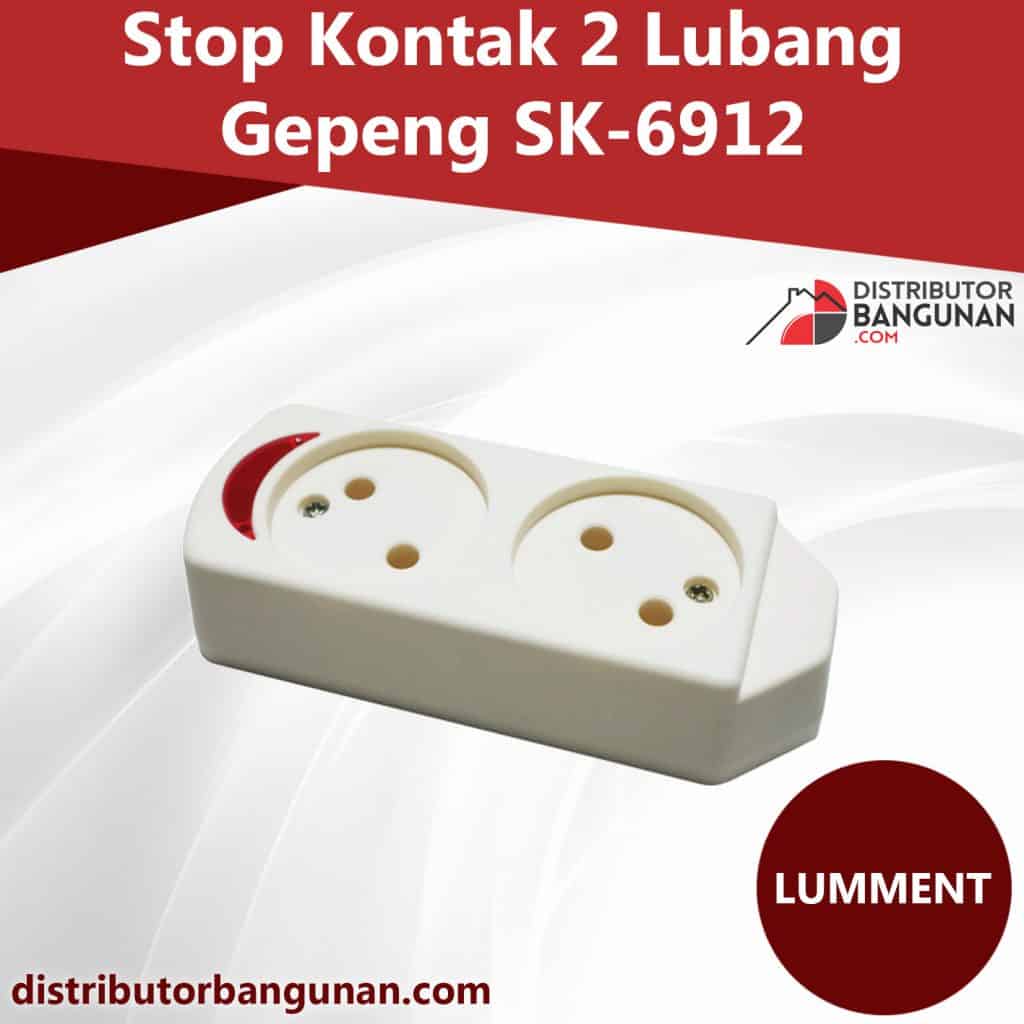 Stop Kontak 2 Lbg Gepeng SK 6912 LUMMENT