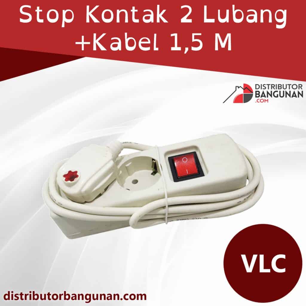 Stop Kontak 2 Lubang Kabel 15 M VLC