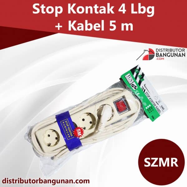 Stop Kontak 4 Lubang + Kabel 5 m SZMR (165)