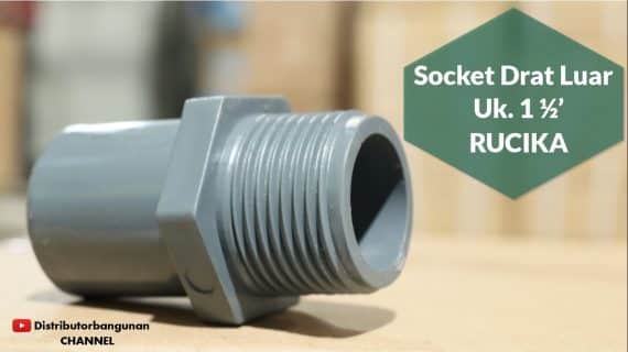 Distributor Fitting Pipa Pvc, Jual Fitting Pipa Pvc Di Bandung, Socket Drat Luar Uk. 1 1/2′ RUCIKA