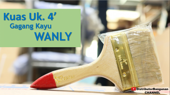 Kuas Uk. 4′ Gagang Kayu WANLY