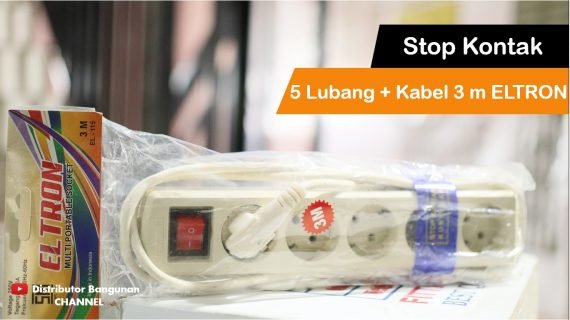 Stop Kontak 5 Lubang + Kabel 3 M ELTRON