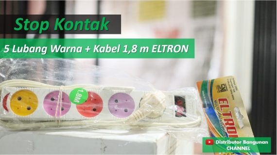 Stop Kontak 5 Lbg Warna + Kbl 1,8 M ELTRON