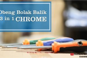 Obeng Bolak Balik 3 in 1 Hitam CHROME