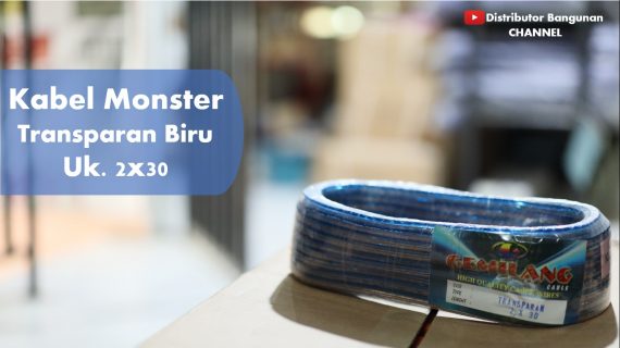 Kabel Monster Transparan Warna Biru Uk. 2×30