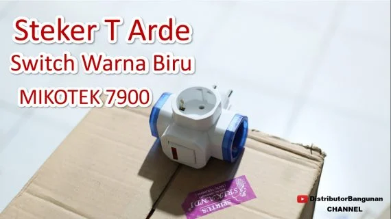 Steker T Arde Switch Warna Biru MIKOTEK 7900
