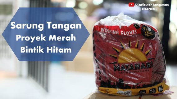 Sarung Tangan Proyek Merah Bintik Hitam