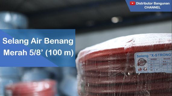 Selang Air Benang Warna Merah Uk. 5/8′ (100 m)